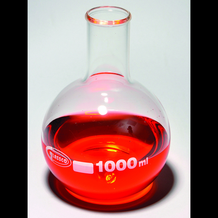 UNITED SCIENTIFIC Boiling Flask, Flat Bottom, Borosilicate FG4060-1000